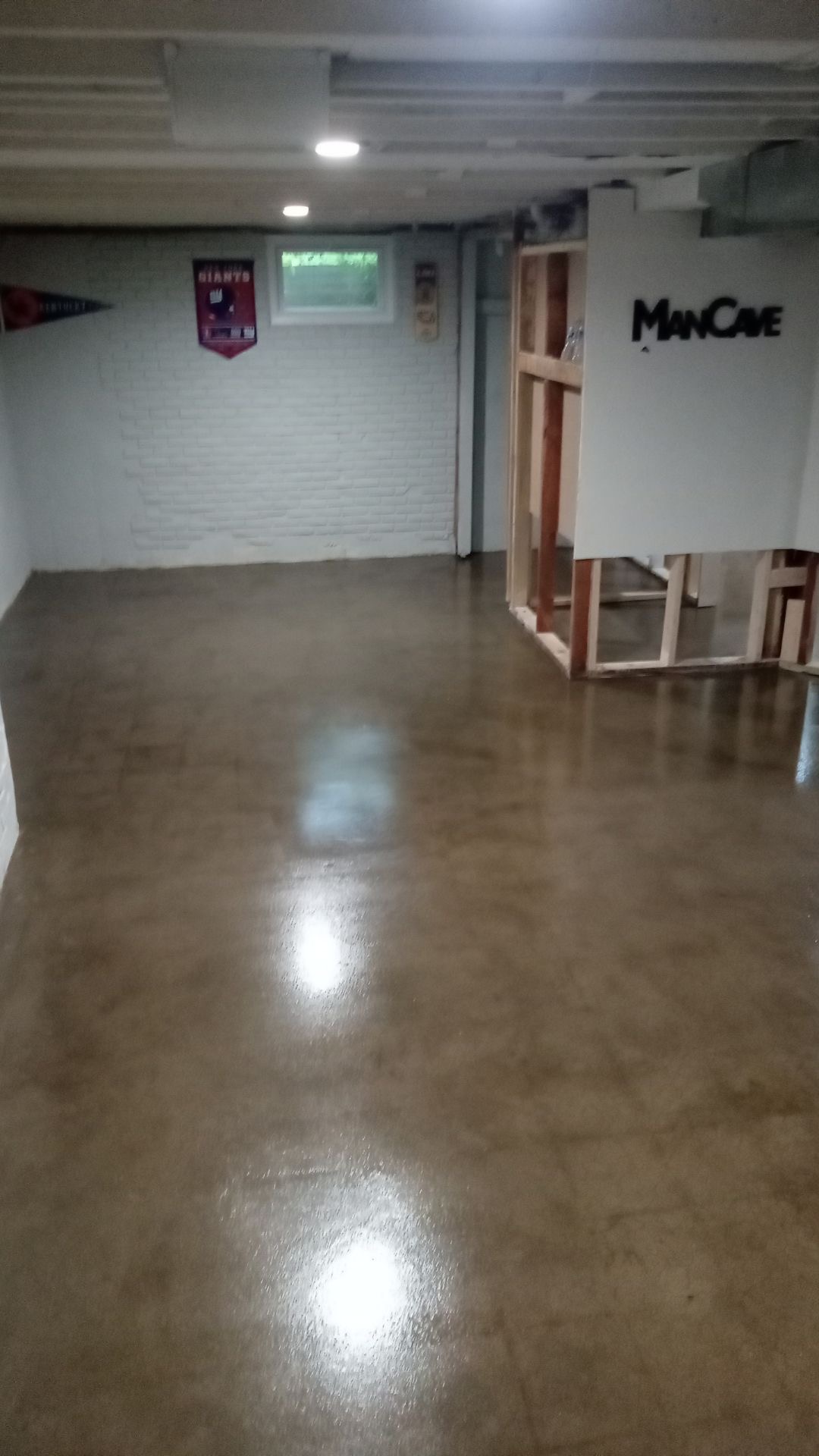 After: Basement Concrete Polishing