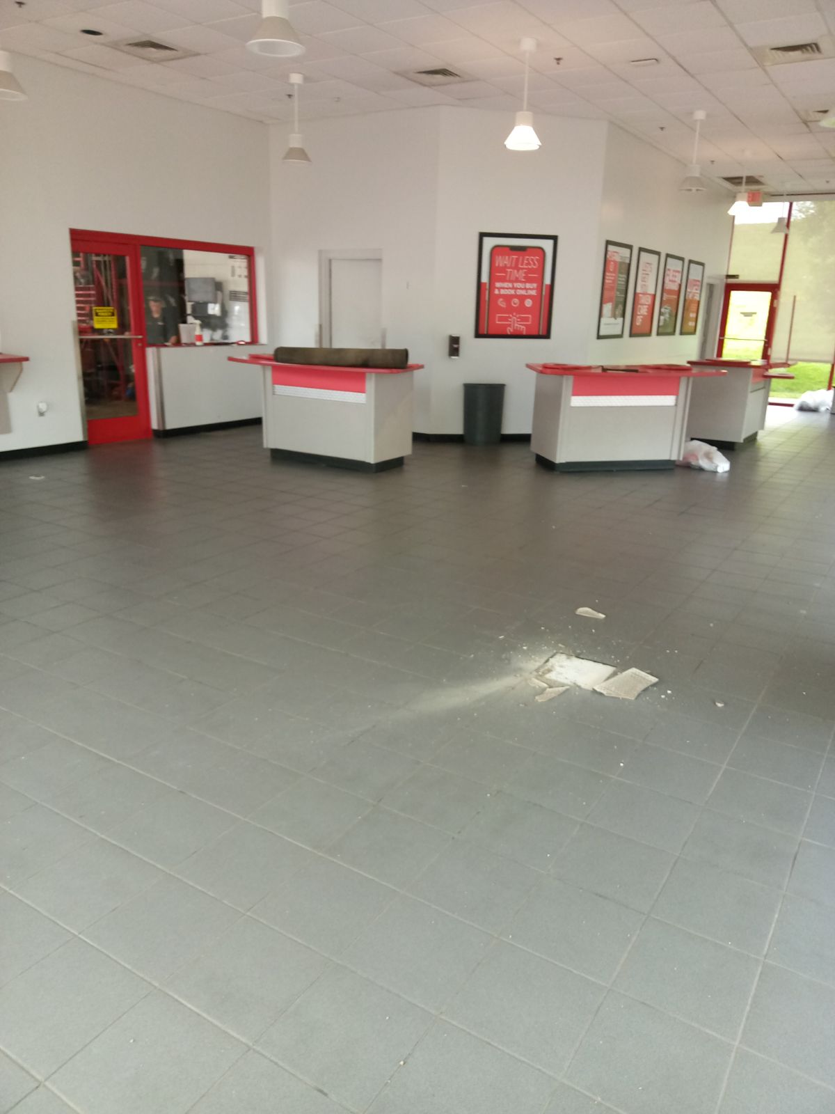 Before: Warehouse Floor Transformation